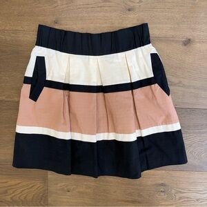 Anthropologie HD in Paris Veldt Striped A-Line Mini Skirt